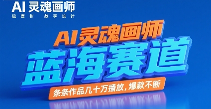 AI灵魂画师,蓝海赛道,条条作品几十W播放,爆款不断