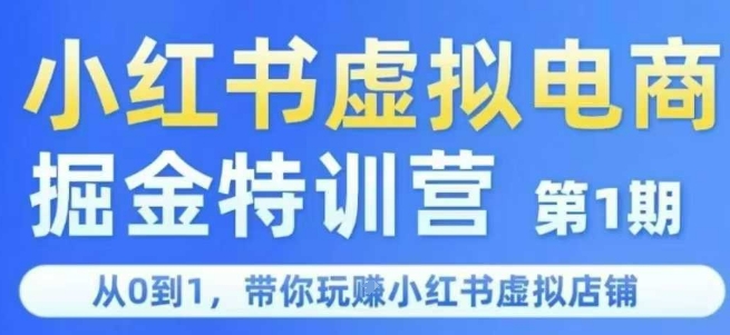 锋声小红书虚拟电商掘金特训营第1期,从0到1,带你玩转小红书虚拟店铺