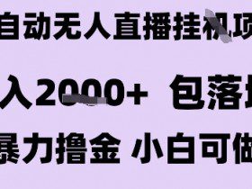 最新全自动抖音无人直播挂G项目，日入2k+ 包落地暴力撸金，小白可做【揭秘】