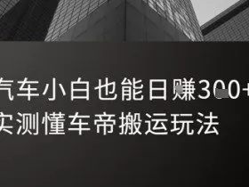 汽车小白也能日入3张！实测懂车帝搬运玩法