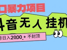 2025最新抖音暴力挂G撸金项目，单号产出2k+ ，小白当天也能拿结果，长期稳定做的项目【揭秘】