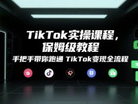 TikTok实操课程，保姆级教程，手把手带你跑通TikTok变现全流程