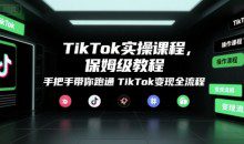 倪楠TikTok实操课程，保姆级教程，手把手带你跑通TikTok变现全流程