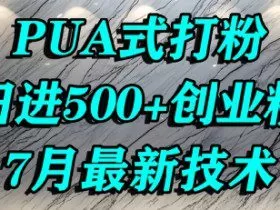 怎么打创业粉，PUA制造焦虑，单人日引500+精准流量