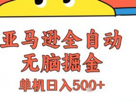 亚马逊全自动无脑掘金，无需人工，单机日入5张+【揭秘】