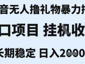 最新风口抖音无人暴力撸金技术，不违规不封号，一个小时收益2k+，小白当天拿结果【揭秘】