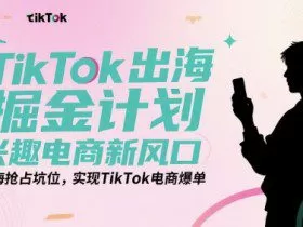 TikTok出海掘金计划，兴趣电商新风口，出海抢占坑位，实现TikTok电商爆单