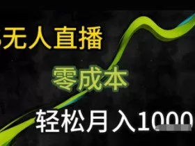 KS无人直播25年最新玩法，只需一部手机，轻松月入1W+【揭秘】