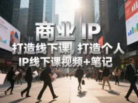 商业IP打造线下课，打造个人 IP线下课视频+笔记