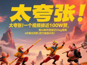太夸张！一个视频接近100W赞，用AI制作西游记Vlog视频，全流程拆解来了(附万能提示词)
