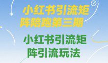钟小玲小红书引流矩阵陪跑第三期，小红书引流矩阵引流玩法