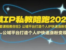 全域IP私教陪跑2025年，这套课程教你在​公域平台打造个人IP快速涨粉变现