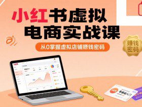 小红书虚拟电商实战课，从0掌握虚拟店铺賺钱密码