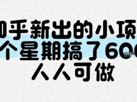 知乎新出的小项目，一个星期搞了6张，人人可做