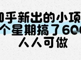 知乎新出的小项目，一个星期搞了6张，人人可做