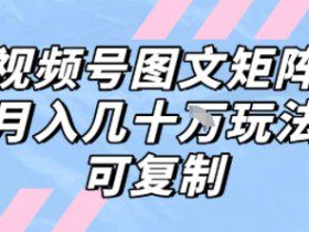 解密视频号图文矩阵带货,月入几个W的打法,可复制
