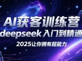 AI获客训练营，deepseek入门到精通，2025让你拥有超能力