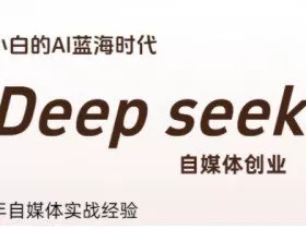 普通人利用Deepseek自媒体创业，零基础友好，小白的AI蓝海时代