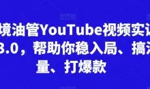 阿蔺Leo跨境油管视频实训营3.0，帮助你稳入局、搞流量、打爆款（更新2025）