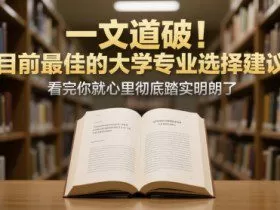 付费文章：一文道破！目前最佳的大学专业选择建议，看完你就心里彻底踏实明朗了