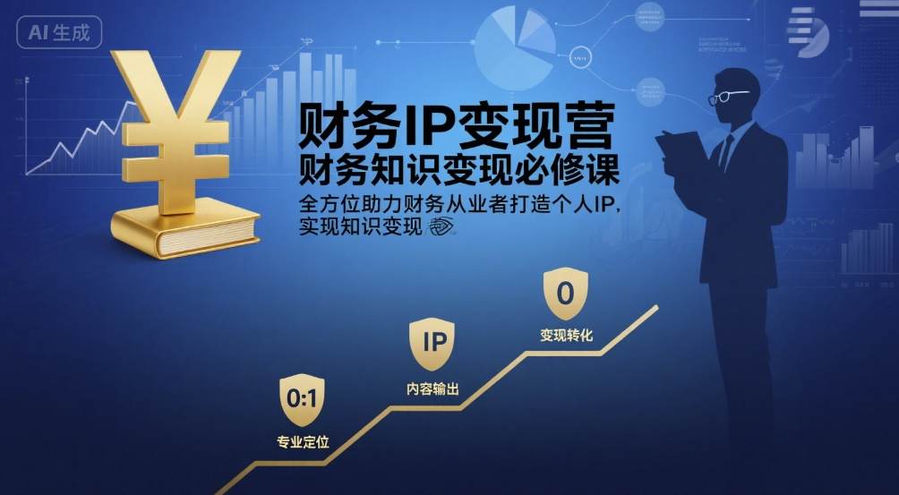 有有老师·财务IP变现营,财务知识变现必修课,全方位助力财务从业者打造个人IP,实现知识变现