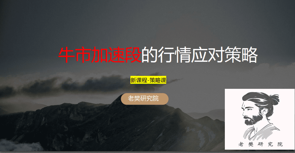 【老樊研究院】老樊20250824牛市加速段的应对策略 视频+PDF课件