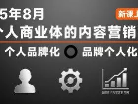 个人商业体的内容营销课25年8月，个人品牌化，品牌个人化，自媒体ip内容营销策略