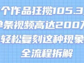 17个作品狂揽105.3W粉，单条视频高达200W赞，用Ai轻松复刻这种现象级流量!(全流程拆解)