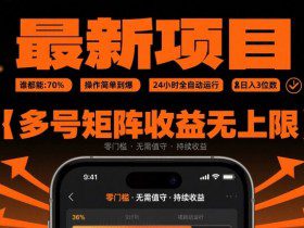 最新挂G项目：谁都能做，操作简单到爆，24 小时全自动运行，日入3位数，多号矩阵收益无上限【揭秘】