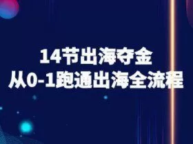 14节出海夺金从0-1跑通出海全流程-跨境电商教程