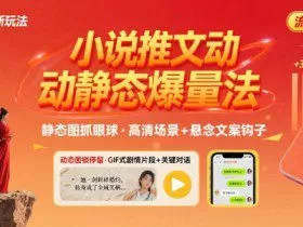 8月小说推文全新玩法，动静态图片+搭配小说文案爆量玩法