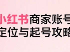 小红书电商全链路实战从定位到爆单，系统拆解小红书商家起号全流程