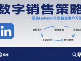 数字销售策略领英LinkedIn外贸精准客户开发
