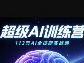 超级AI视频：绘画、带货、职场全场景113节通关课，解锁AI无限可能，开启精彩AI之旅