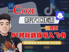 COZE扣子工作流一键提取DY对标数据写入飞书，保姆级教程-智能体搭建-项目实操