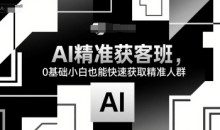 14天AI精准获客班，0基础小白也能快速获取精准人群