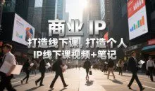 商业IP打造线下课，打造个人IP线下课视频+笔记