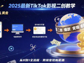 2025年最新TikTok影视二创教学，从注册到发布撸美金全流程，跨境变现新机遇