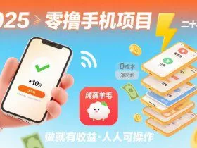 2025年零撸手机项目，二十秒一单，纯薅羊毛 一天2张+做就有【揭秘】