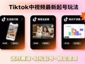 Tiktok中视频最新起号玩法，想要日入百刀，做好这几个赛道就可以了
