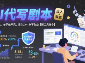 AI代写剧本，市场巨大，单子做不完，日入1k+ 永不失业【附工具指令】