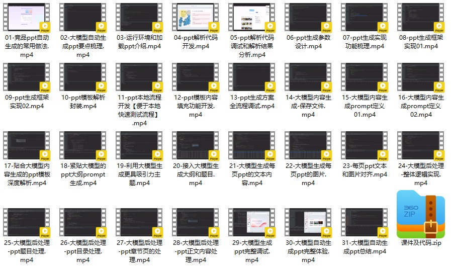 AIGC实战:从0到1实现大模型自动生成ppt价值398元