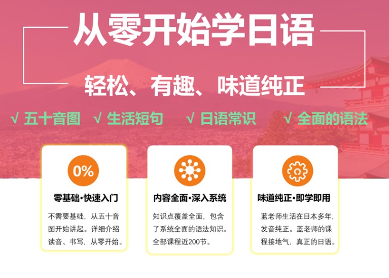 从零开始学日语 拨云教育