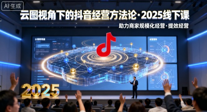 巨合启力语暄云图视角下的抖音经营方法论,2025线下课,助力商家规模化经营,提效经营(录音+字幕)