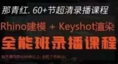 那青红Rhino7建模+keyshot10渲染全能班【画质还行只有视频】