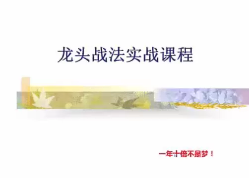 清风主讲游资短线交易内部视频，龙头战法实战课程