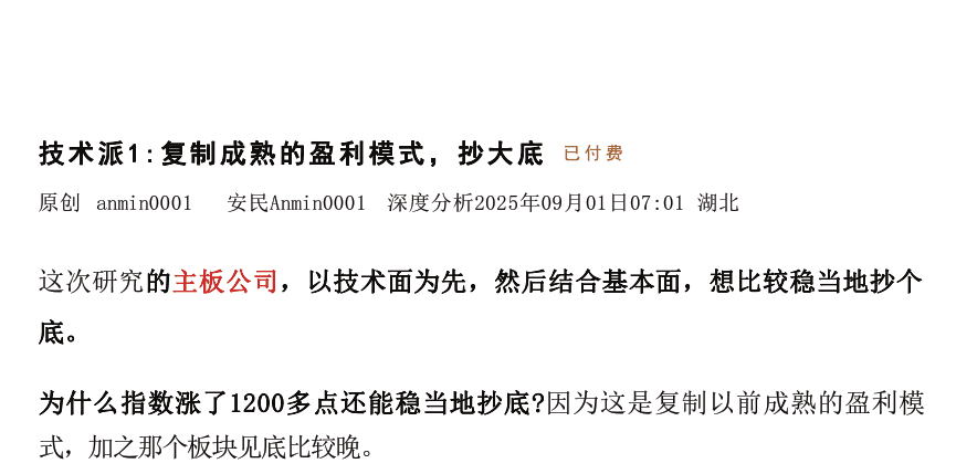 【安民付费文250901】-技术派1：复制成熟的盈利模式，抄大底