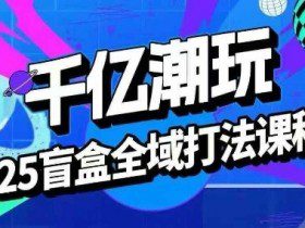 2025盲盒全域全套打法课，盲盒起号、选品、话术、私域等