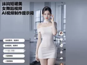 抹胸短裙美女舞蹈视频AI视频制作提示词（含绘图词、视频词）+视频教程