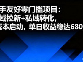 新手友好零门槛项目：公域拉新+私域转化，0成本启动，单日收益稳达6张